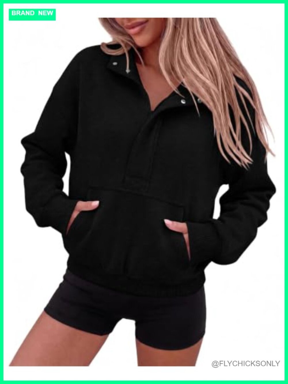 PRETTYGARDEN Womens Quarter Zip Crop Sweatshirt Mock Neck Fleece Lined Pullover